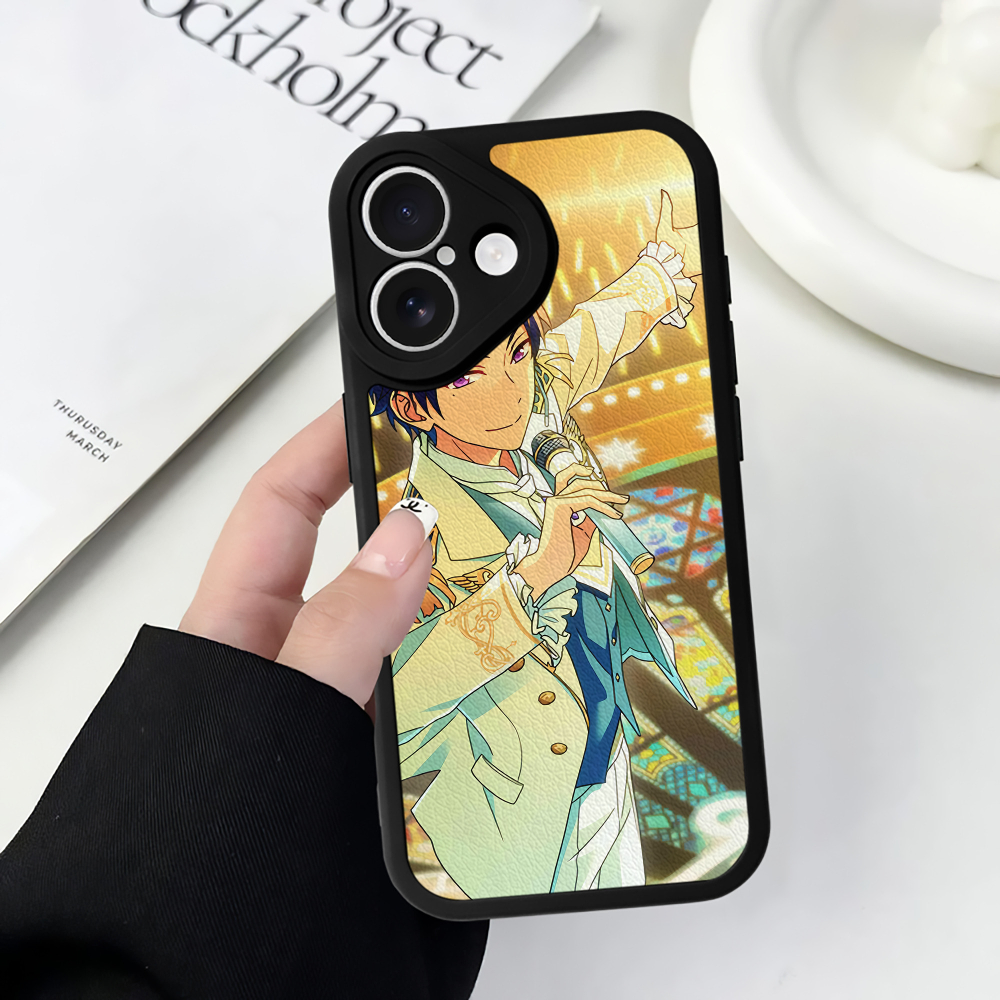 （画像用） あんさんぶるスターズ! Ensemble Stars 【iPhone 16シリーズ対応】シリコンスマホケース（レザー調） 材質：シリコン